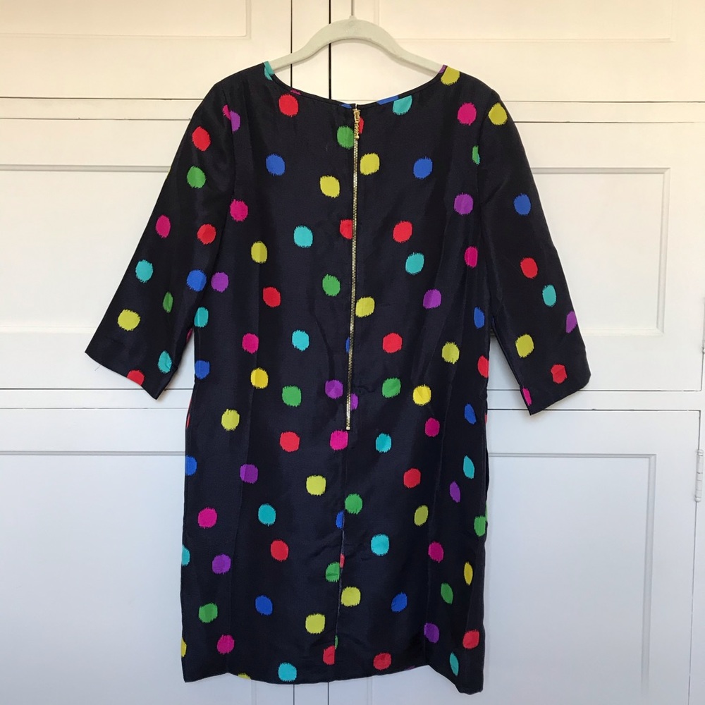 KATE SPADE Silk Belina Polka Dot Shift Dress 4 - Picture 10 of 16